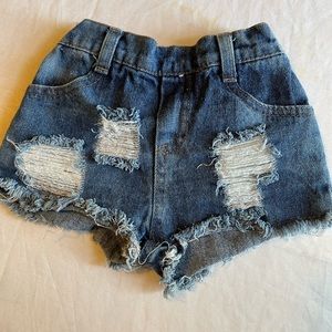 Denim baby shorts